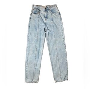 Motel Rocks Seam Parallel Jeans In Light Wash Blue Size Medium​​